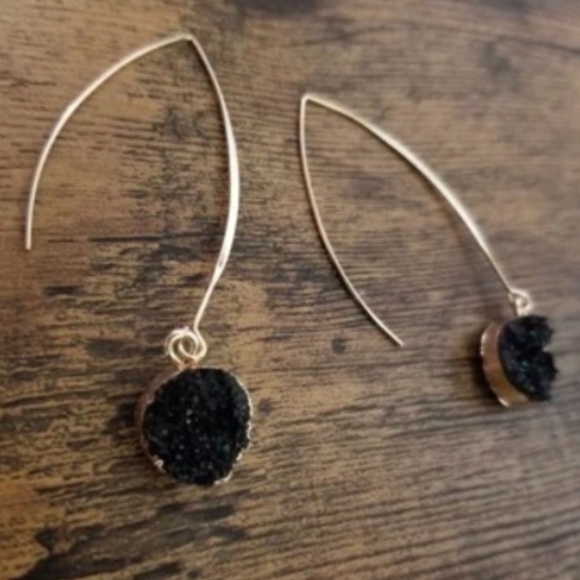 🦋 NEW Embroidered Mesh Flounce Sleeve All Black Top Semi Sheer Sleeves Women XS - Picture 12 of 16